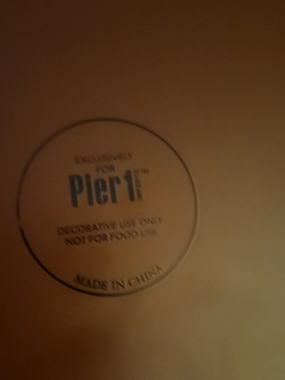 Pier 1 Round Decorative Tray